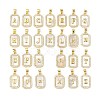 Brass Micro Pave Cubic Zirconia Pendants KK-C105-06G-1