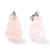 Natural Rose Quartz Pendants G-G846-01C-2