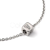 Cube Micro Pave Cubic Zirconia Pendant Necklaces & Bracelets Sets SJEW-JS01116-03-8