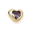 Brass Pave Cubic Zirconia Beads KK-CBA960E-05C-G-2