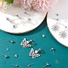 SOFPLATE 150Pcs 3 Size 202 Stainless Steel Ball Stud Earring Findings STAS-SP0001-53-4