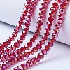 Electroplate Glass Beads Strands X-EGLA-A034-T8mm-B07-1