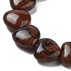 Natural Mahogany Obsidian Beads Strands G-B022-25C-3