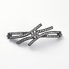 Brass Micro Pave Cubic Zirconia Links connectors ZIRC-G157-48-2