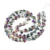 Electroplate Transparent Glass Beads Strands EGLA-N002-44-08-2