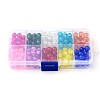 Spray Painted Transparent Crackle Glass Beads Strands CCG-X0002-6mm-B-2