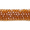 Transparent Electroplate Glass Beads Strands EGLA-A039-T6mm-A28-1