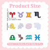 48Pcs 12 Constellations Polyester Iron on Sew on Patches PATC-CY0003-98-2