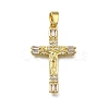Brass Micro Pave Clear Cubic Zirconia Pendants LS-ZIRC-I070-058G-1