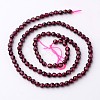 Natural Garnet Bead Strands X-G-K145-F-3mm-AB-2