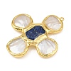 Natural Lapis Lazuli & Shell Pearl Big Pendants KK-H516-24G-02-2