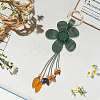 Leather and Alloy Keychain HJEW-WH20022-04B-10-7