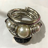 Alloy & Iron & Resin Round Beaded Bangles for Women FS-WG7222A-07-1