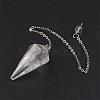 Natural Quartz Crystal Hexagonal Pointed Dowsing Pendulums G-G956-D10-FF-2