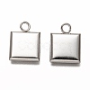 Non-Tarnish 304 Stainless Steel Pendant Cabochon Settings STAS-I176-07P-2