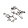 Brass Interlocking Clasps KK-C075-26P-2