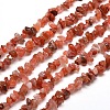 Natural South Red Agate Chip Bead Strands G-M205-49-1