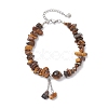 4Pcs Natural Mixed Gemstone Chip Beaded Charm Bracelets for Women BJEW-JB12296-3