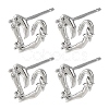 SHEGRACE Brass Micro Pave Cubic Zirconia Stud Earring XGRQ4N832-705P-1