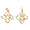 Brass Micro Pave Clear Cubic Zirconia Pendants CU-CBA7BFE-02A-G-1