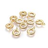 Brass Cubic Zirconia Enhancer Shortener Bails ZIRC-E162-16G-2