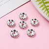 Iron Crystal Rhinestone Spacer Beads RB-A007-10MM-S-6