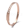 Ion Plating(IP) 304 Stainless Steel Hinged Bangles for Women BJEW-A011-21RG-4