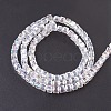 Electroplate Glass Beads Strands EGLA-D018-6x6mm-01-2