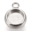 Non-Tarnish 304 Stainless Steel Pendant Cabochon Settings X-STAS-K202-03B-P-1