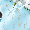 40Pcs 2 Colors Brass Earring Hooks KK-BBC0021-72-7