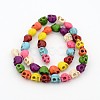 Synthetic Turquoise Skull Beads Strands for Halloween Jewelry Making X-TURQ-H037-2-2