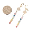 Sun Dyed Natural Malaysia Jade Hoop Earrings EJEW-JE06873-4