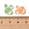 Transparent Resin Decoden Cabochons with Glitter Powder RESI-E053-08D-3