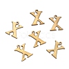 304 Stainless Steel Alphabet Charms STAS-H122-X-AB-2