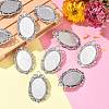 Oval Tibetan Style Brooch Cabochon Settings TIBE-S188-AS-NR-4