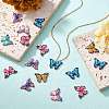 24Pcs 6 Colors Printed Alloy Pendants ENAM-SZ0002-13-6