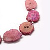 Natural Druzy Quartz Crystal Beads Strands G-F582-A14-3