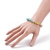 Natural & Synthetic Mixed Gemstone Chips Beaded Bracelet BJEW-TA00107-3