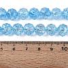 Crackle Transparent Glass Beads Strands GLAA-N063-10mm-05-2