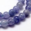 Natural White Jade Imitation Aquamarine Beads Strands G-F364-15-6mm-3