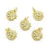 Brass Micro Pave Cubic Zirconia Pendants KK-E068-VB421-2