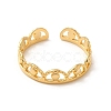 Ion Plating(IP) 304 Stainless Steel Crown Open Cuff Ring for Women RJEW-E066-08G-2