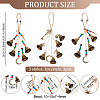 Iron Bell Pendant Decorations HJEW-AB00156-2