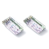 Embossed Glass Rhinestone Pendants GLAA-J101-07A-001VL-2