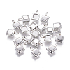 Non-Tarnish 304 Stainless Steel Pendant Cabochon Settings STAS-F222-024-1
