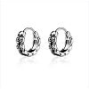 316 Stainless Steel Skull Hoop Earrings for Men Women EJEW-C045-04-1