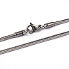 Non-Tarnish 304 Stainless Steel Square Snake Chains Necklaces LS-NJEW-K049-06P-2