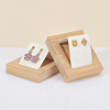 3Pcs Rectangle Wood Earring Display Stands EDIS-DR0001-05A-4