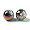 UV Plating Opaque Crackle Two-tone Acrylic Beads MACR-C032-01A-2