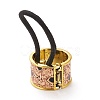 Alloy Ponytail Cuff Rubber Elastic Hair Ties OHAR-P018-A04-2